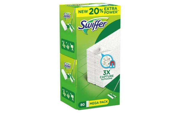 Coupon 👍 Swiffer Lingette Sécher 80 Pièces – Couvercle D’essuie-glace 🔥 1